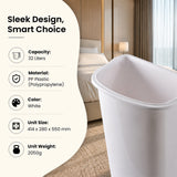 Dolphy Plaza Waste Bin 32L – Durable Polypropylene Rubbish Bin with Leak-Proof Design – White