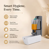 Dolphy Automatic Touch-Free Soap & Sanitiser Dispenser 1000ml – White ABS, Infrared Sensor, Refillable Design for Hygienic Liquid Dispensing in Commercial & Home Use