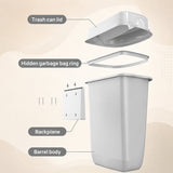 Dolphy Plaza Waste Bin 32L – Durable Polypropylene Rubbish Bin with Leak-Proof Design – White