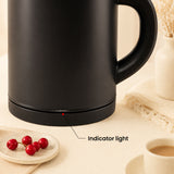 Dolphy 800ml Electric Kettle – Matte Black, Quick Boil, Auto Shut-Off, Stainless Steel, Compact Hot Water Boiler for Tea & Coffee