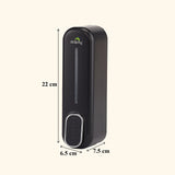 Dolphy 300ml Wall Mount Soap Dispenser – Black ABS Plastic, Manual Push, Refillable for Liquid Soap, Sanitiser, Lotion