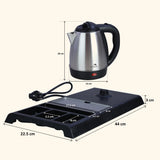 Dolphy 1.2L Electric Kettle – Stainless Steel, Fast Boil, Auto Shut-Off, 360 Swivel Base & Single-Touch Lid – Silver