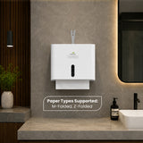 Dolphy Secure Lock Durable ABS Hand Paper Towel Dispenser - White