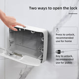 Dolphy Horizontal Slim ABS Paper Towel Dispenser – White, Lockable Wall Mount for Multi-Format Towels