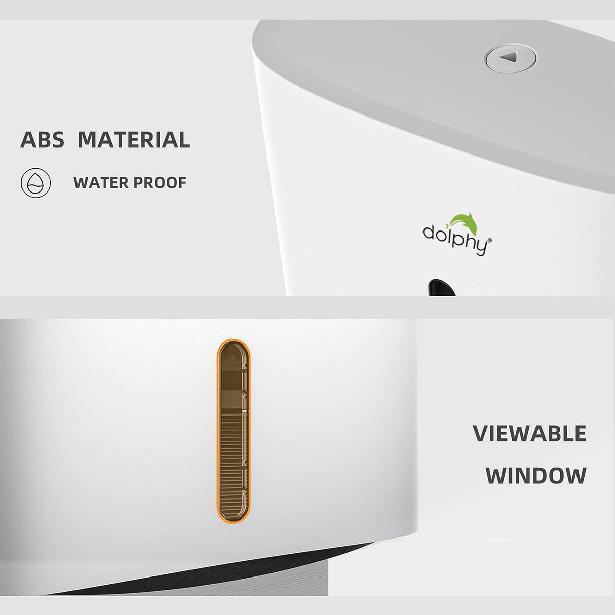 Dolphy Secure Lock ABS Hand Paper Towel Dispenser – White, Wall Mounted for M-Fold & Z-Fold Towels