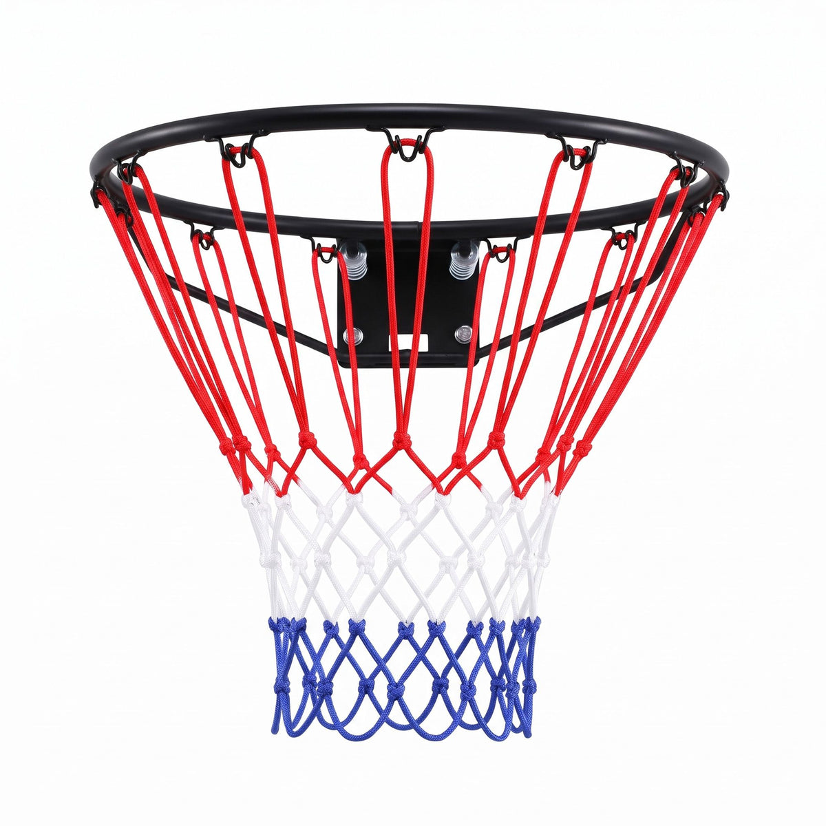 Everfit Basketball Hoop Ring 45cm Wall Mounted Steel Rim with Net and Twin Springs for Outdoor Practice Black