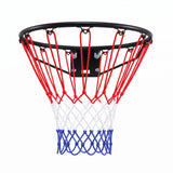 Everfit Basketball Hoop Ring 45cm Wall Mounted Steel Rim with Net and Twin Springs for Outdoor Practice Black