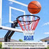 Everfit Basketball Hoop Ring 45cm Wall Mounted Steel Rim with Net and Twin Springs for Outdoor Practice Black