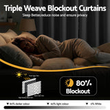 Artiss Blockout Curtains 2X 132x160cm Thermal Insulated Eyelet Drapes Grey
