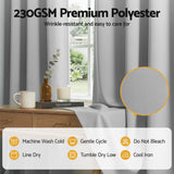 Artiss Blockout Curtains 2X 132x160cm Thermal Insulated Eyelet Drapes Grey