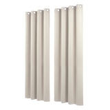Artiss Blockout Curtains 2X 132x213cm Thermal Insulated Eyelet Drapes Beige