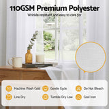 Artiss Blockout Curtains 2X 132x160cm Light Filtering Window Drapes Rod Pocket