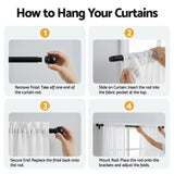 Artiss Blockout Curtains 2X 132x160cm Light Filtering Window Drapes Rod Pocket