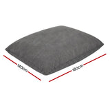 Artiss 3 in 1 Bean Bag Chair Cover (No Filler) Convertible Bean Bag for Adults, Corduroy Stuffed Animal Storage Bean Bag Cover Washable for Living Room Bedroom, Grey
