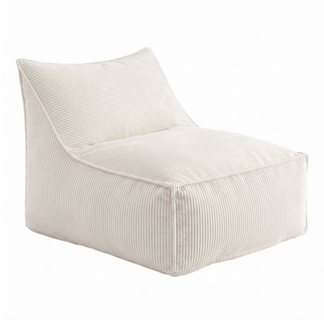 Artiss Bean Bag Chair Cover (No Filler) Soft Corduroy Stuffed Animal Storage Bean Bag Cover for Adults, Beige