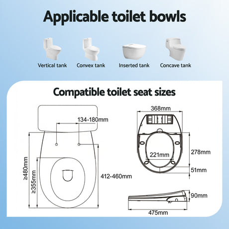 Cefito O-Shape non electric bidet toilet seat.