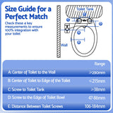 Cefito Non-Electric Ultra-Slim Bidet Attachment Detachable Bidet with Dual Nozzle Frontal & Rear Wash Adjustable Water Pressure Cold Water Toilet Bide