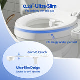 Cefito Ultra-Slim Bidet Attachment Detachable Bidet with Self-Cleaning Dual Nozzle Non-Electric Adjustable Water Pressure, Cold Water Toilet Bide