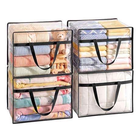 PVC doona moving organiser, 40L, 4pcs, folds flat.