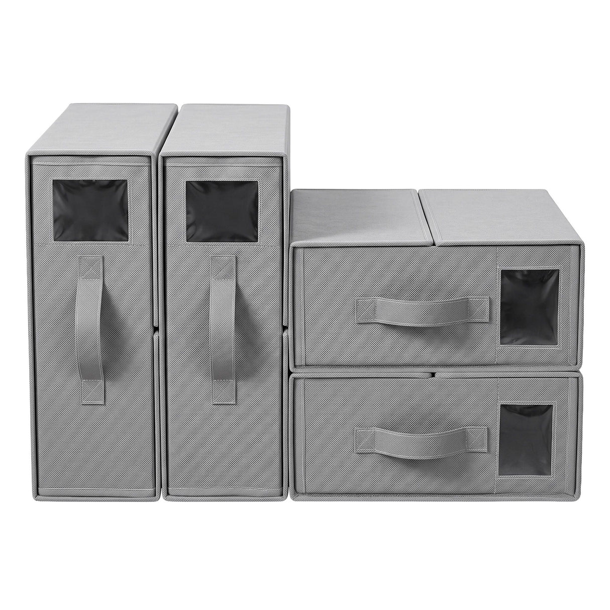 Artiss Bed Sheet Organisers Box Set 4Pcs Storage King Size Bedding Foldable Grey