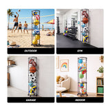 Everfit Vertical Ball Storage Rack with Wheels Sports Equipment Organiser