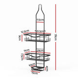 Artiss Shower Caddy Hanging Bathroom Organiser Over Head Black