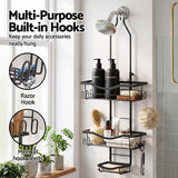 Artiss Shower Caddy Hanging Bathroom Organiser Over Head Black