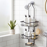 Artiss Shower Caddy Hanging Bathroom Organiser Over Head Black