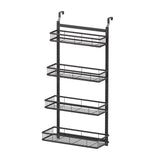 Artiss Over Door Bathroom Rack Hanging Organiser 4 Tier No Drill 91cm Black