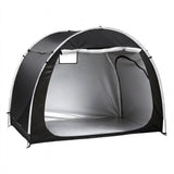 Giantz waterproof bike storage tent with ventilation and a carry bag.