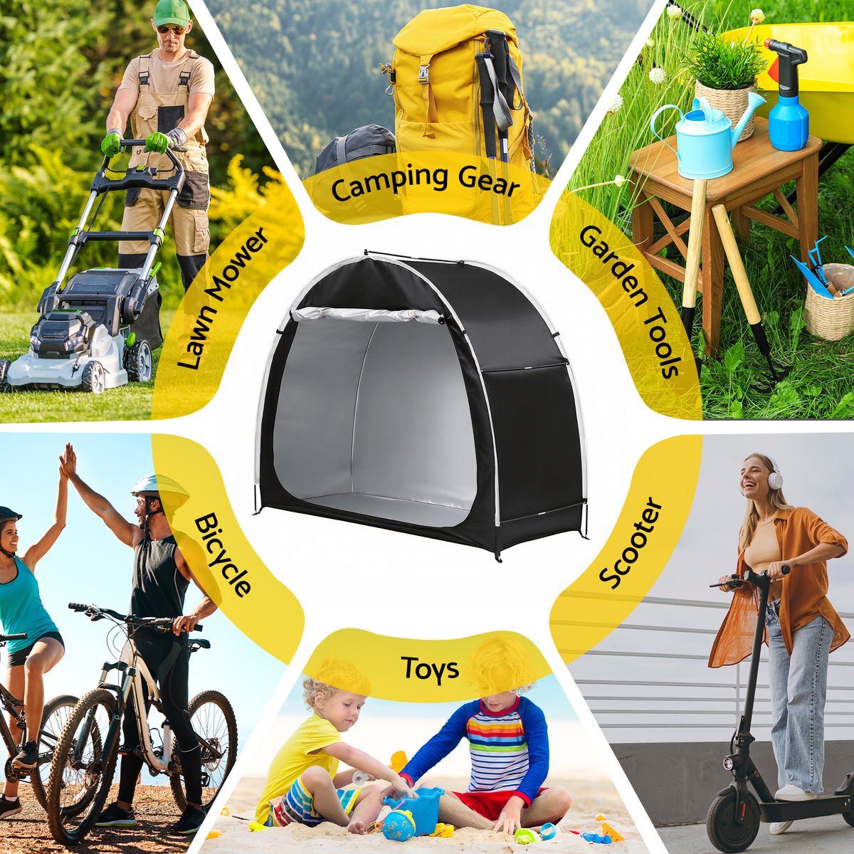 Waterproof tent, water resistant, supplied with a carry bag, lightweight.