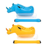 Bestway Kids Rhino Inflatable Ride-On Pool Float Toy Set of 2 with Boppers