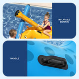 Bestway Kids Rhino Inflatable Ride-On Pool Float Toy Set of 2 with Boppers