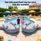Bestway Shark Ride-On Pool Float Toy Floaties for Kids 45kg Capacity Grey