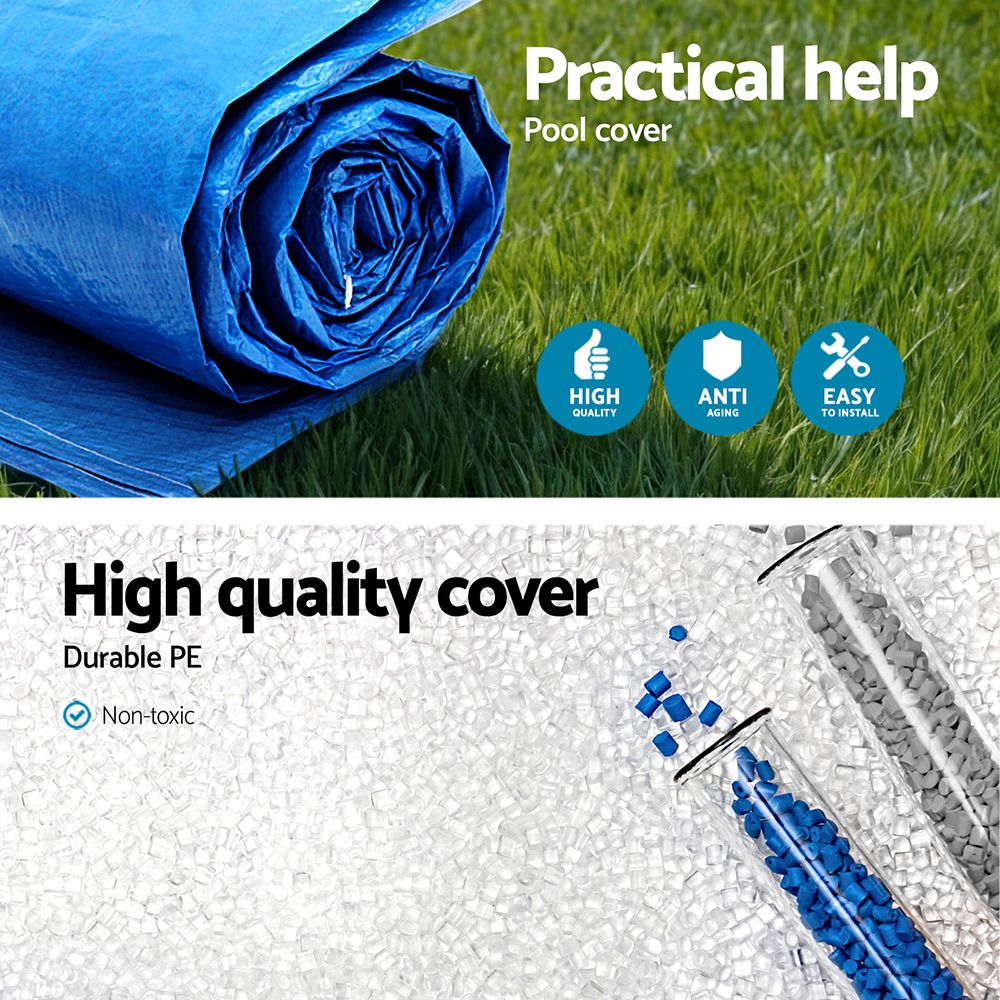 Bestway Pool Cover 264x174cm Rectangle Swimming Pool PE Shelter Fits 259x170cm Pools