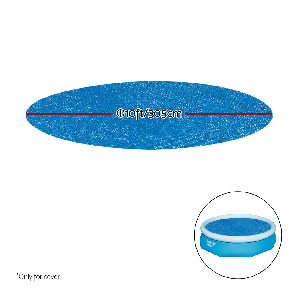 Bestway Pool Cover Fits 3.05m/10ft Round Swimming Pool PE Blanket 2.89m