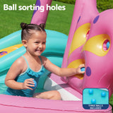 Bestway Inflatable Butterfly Kids Play Pool Park with Slide 180cm Pink