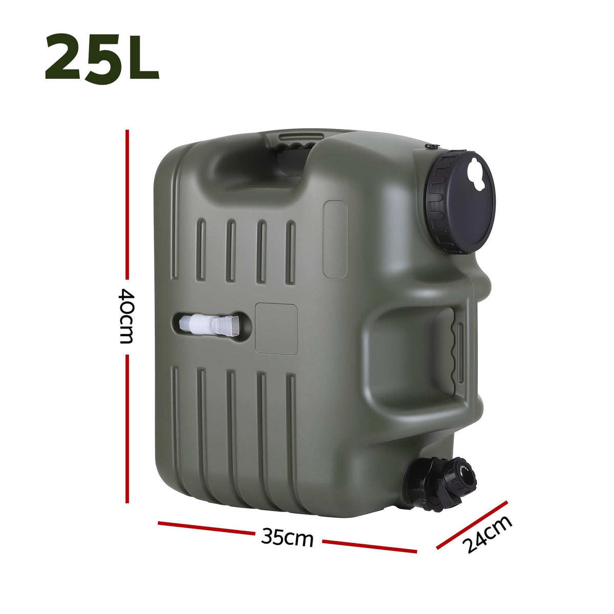 Weisshorn 25L Water Container Jerry Can Bucket Camping Outdoor Storage Tank.