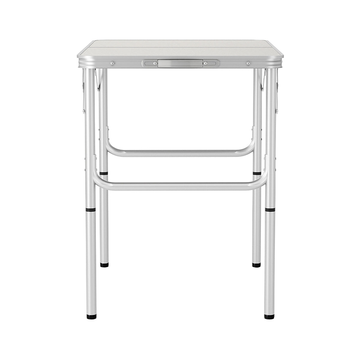 Folding camping table, with a carry handle.