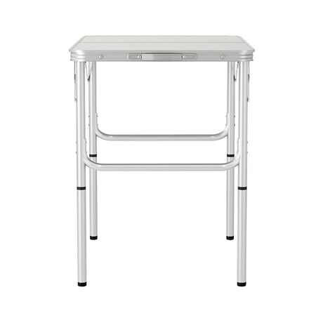 Folding camping table, with a carry handle.