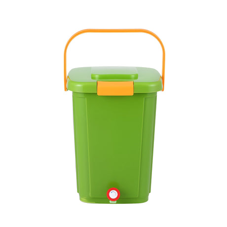 Green caddy drain tap, 20L, with a carry handle.