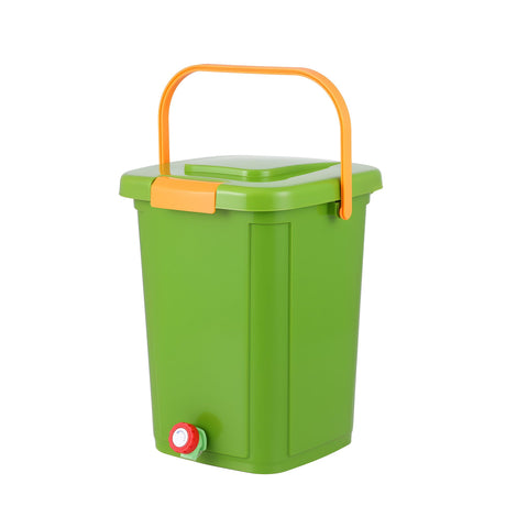 Green caddy drain tap, 20L, with a carry handle.