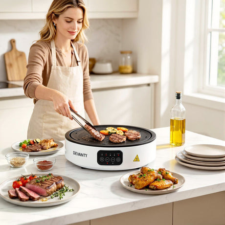 Devanti Ceramic Cooktop Electric Hot Plate Countertop Grill Cooker White - Shoppers Spot Appliances > Kitchen Appliances > Cooktops & Stoves - Alternate view 9