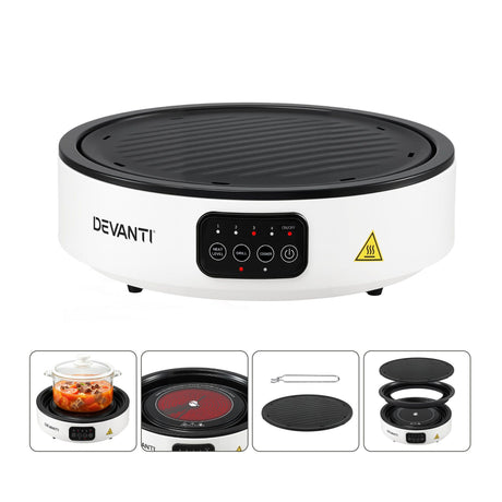Devanti Ceramic Cooktop Electric Hot Plate Countertop Grill Cooker White - Shoppers Spot Appliances > Kitchen Appliances > Cooktops & Stoves - Alternate view 10