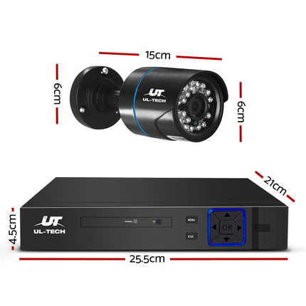 UL-tech CCTV Security System 4CH DVR 4 Cameras 1080p