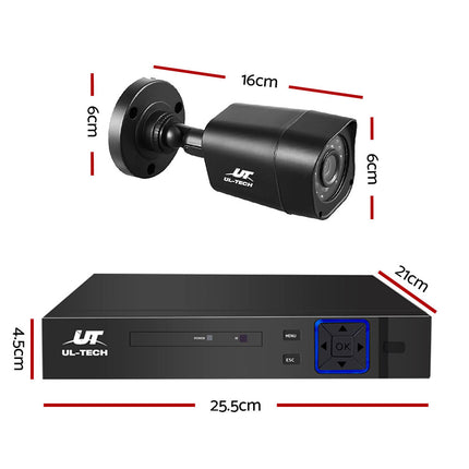 UL-tech CCTV Security System 4CH DVR 4 Cameras 1080p