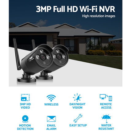 UL-tech Wireless CCTV 3MP 2 Cameras Bullet