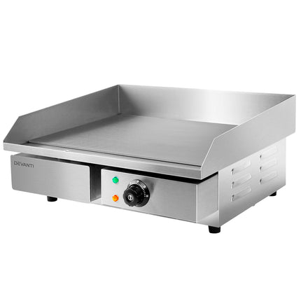 Devanti Commercial Electric Griddle 55cm BBQ Grill Plate 3000W