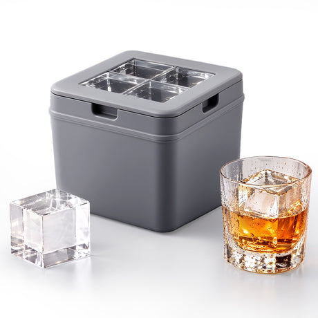 Artiss 5cm clear ice mould for large square ice cubes