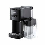 Devanti Capsule Coffee Pod Machine with Milk Frother, Black.
